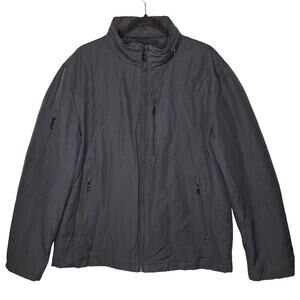 J. Hilburn All-Weather Roadster Jacket Black Medium Hooded Insulated Bomber Moto